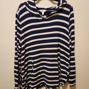 Market & Spruce French Terry Curved Hem Hoodie